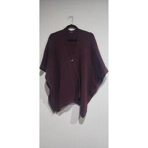 J Crew Sweater One Size Shawl Poncho Topper Cozy Wool Blend Cabin Fall